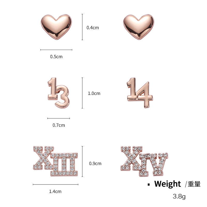 NCS00053925銀針銅鑲鋯耳釘派對女520情人節日韓百搭1314送禮七夕耳飾kj202105