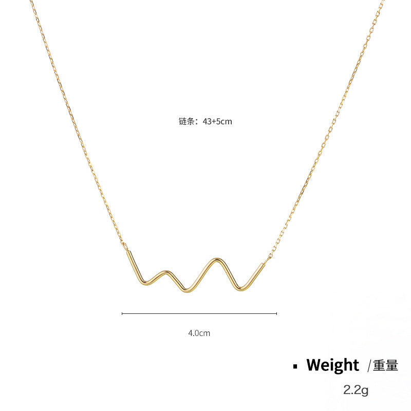 NSN00277通體純銀鍍金鎖骨鏈女 日韓簡約百搭幾何型情侶送禮氣質項鏈kj202105