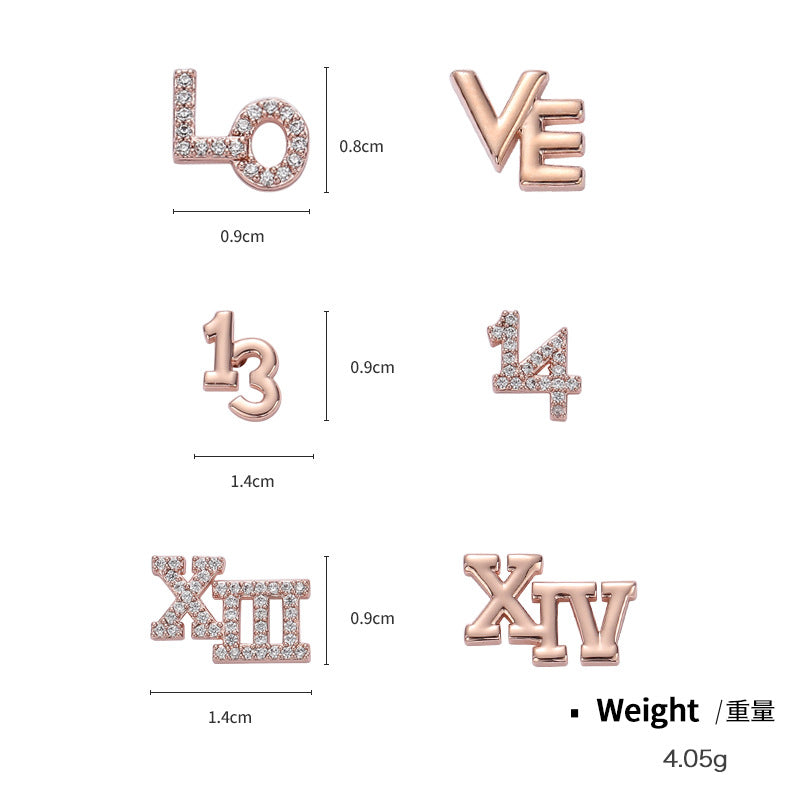 NCS00055925銀針銅鑲鋯耳飾派對女520情人節日韓1314送禮七夕LOVE耳釘kj202105